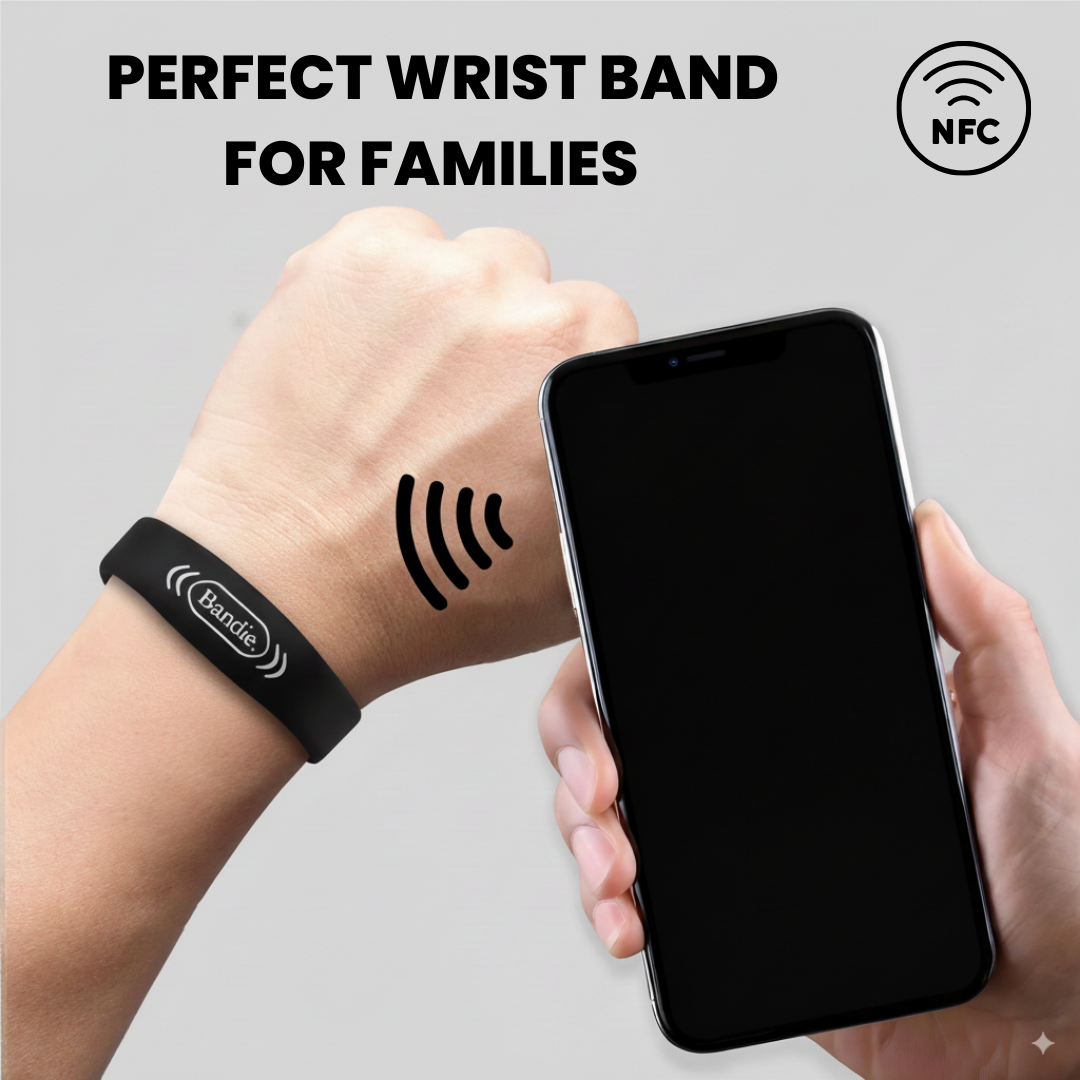 What is an NFC wristband and how does Bandie use it